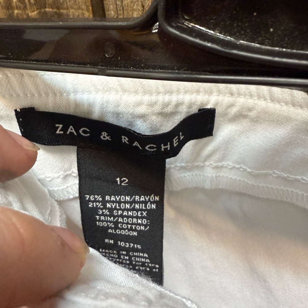 Zac & Rachel White Straight Leg Pants - Picture 3 of 3